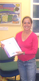 Shirley Heffernan with her award.