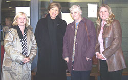 Left to right: Aine Rooney, Ballymun Welfare Rights, Olivia O' Leary, Ann Scully, Ballymun Intercultural Group, and Aine Deignan Ballymun Partnership